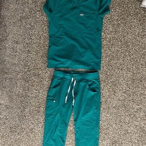 Figs Teal Scrub Set